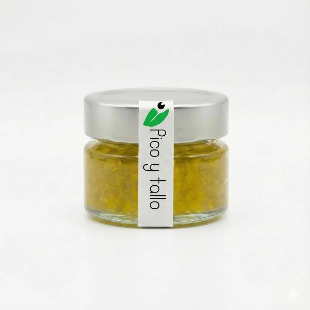 Perles d'huile d'olive verte