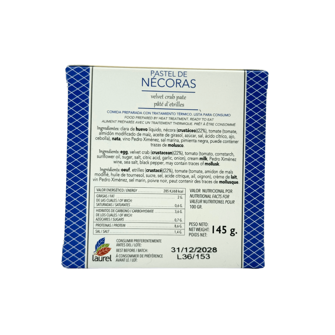 Pastel de nécoras artesano