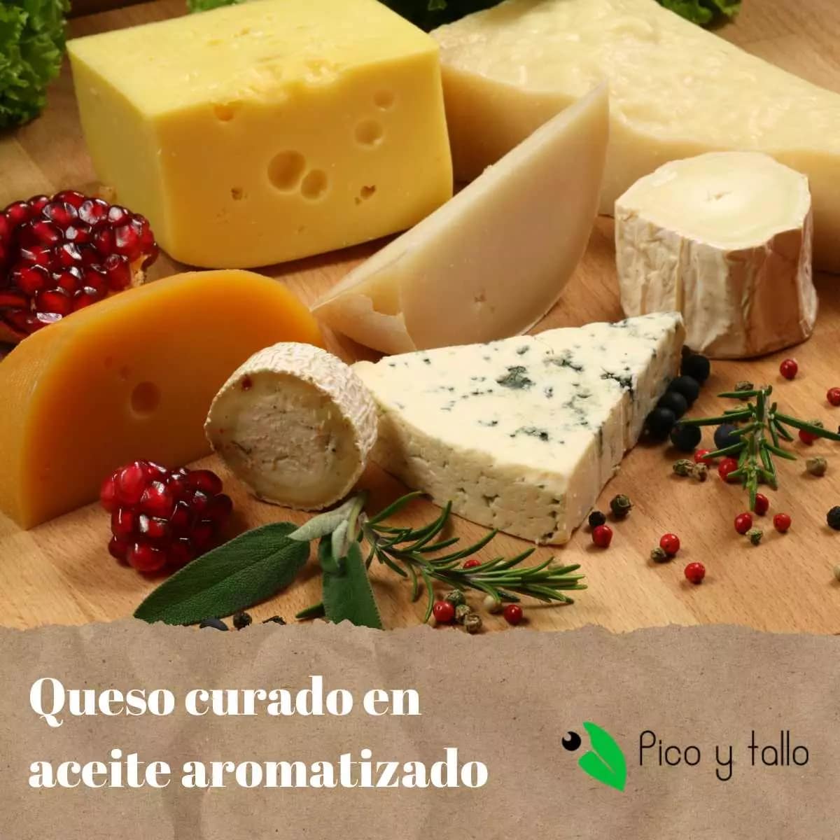 Queso curado en aceite de oliva