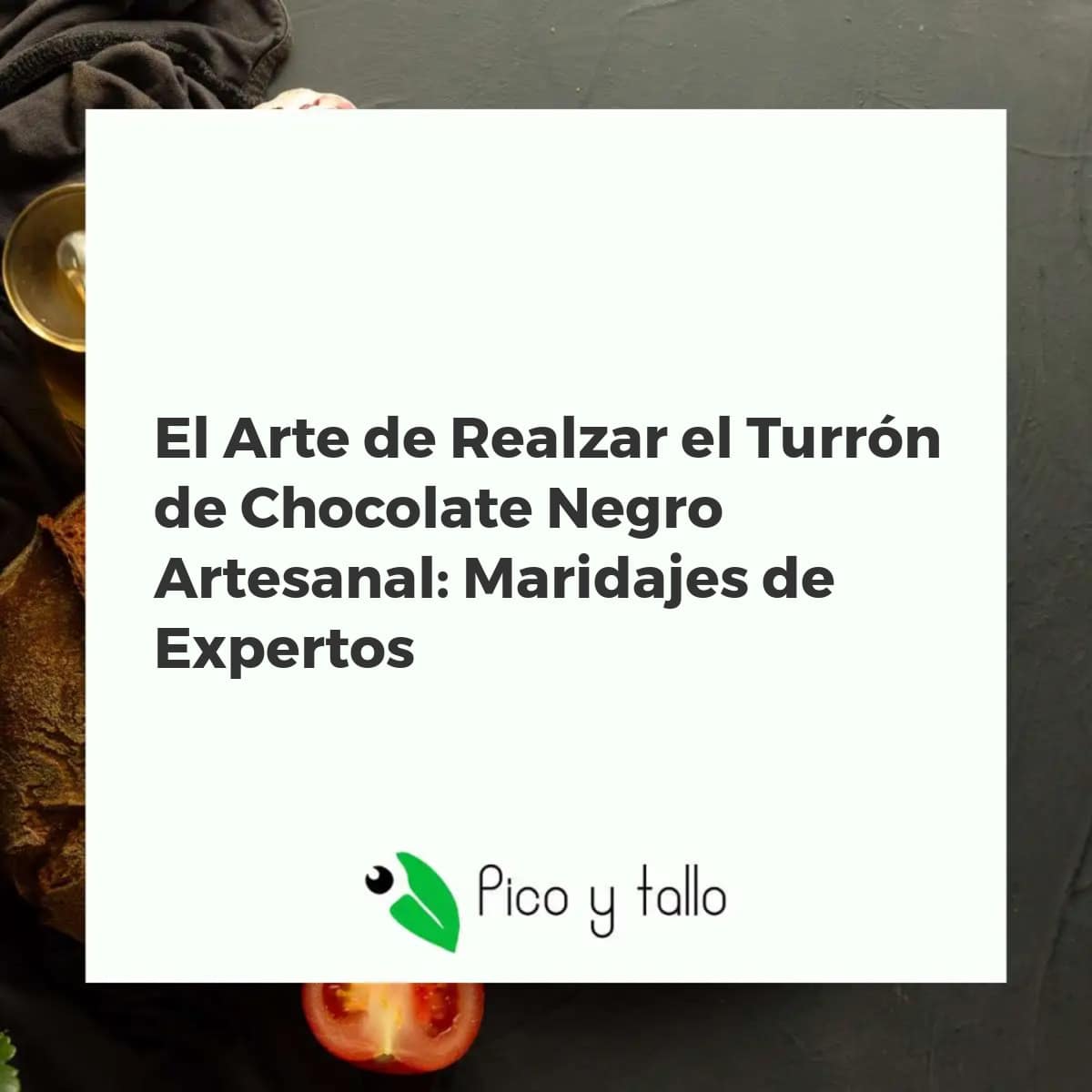 Turrón de chocolate negro artesanal maridado con ron añejo, café de especialidad y frutas exóticas